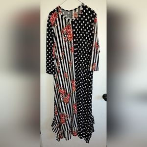 Contrast maxi dress
